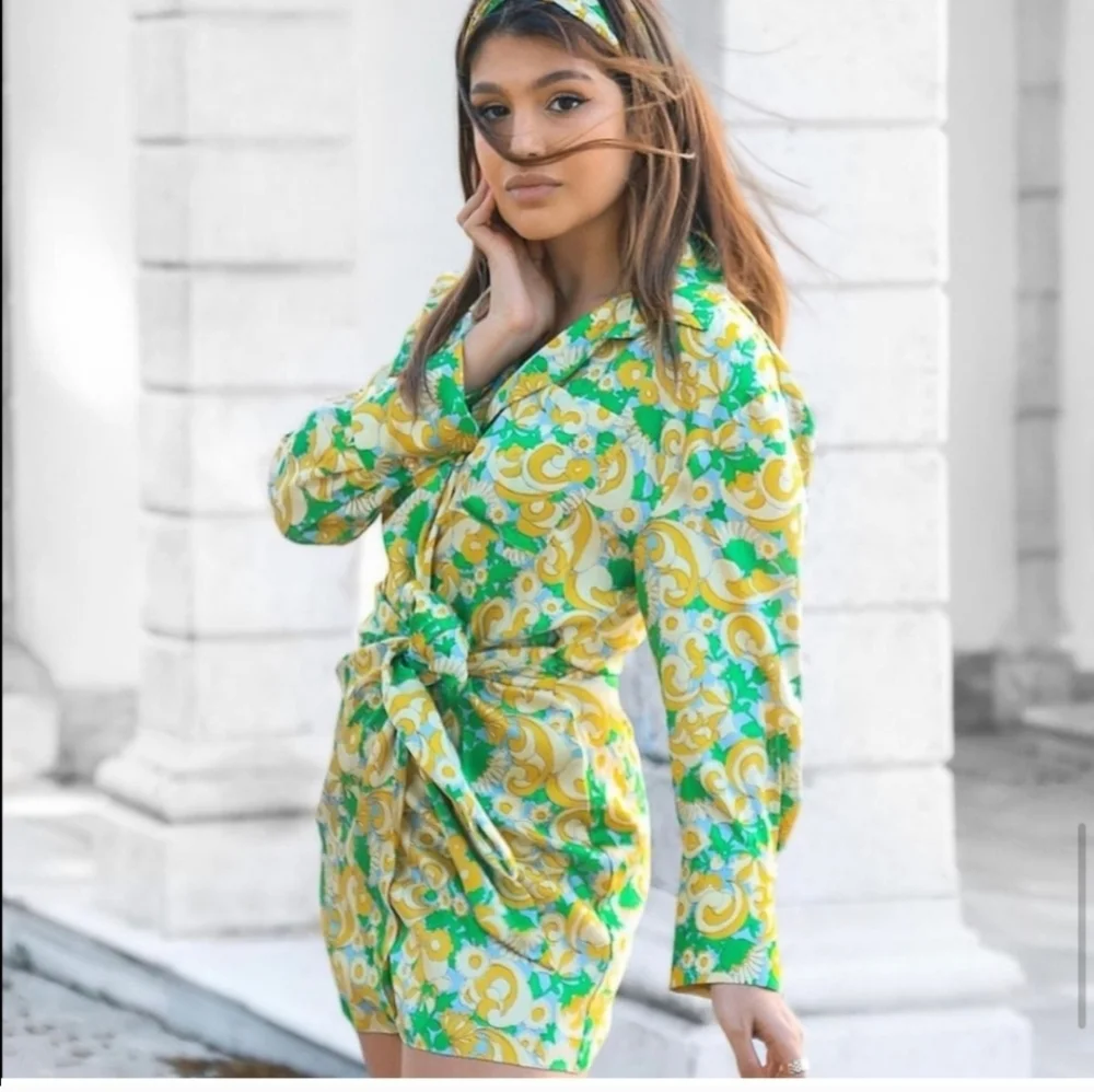 ZARA NWTs Bloggers Printed Dress - Picture 5 of 14
